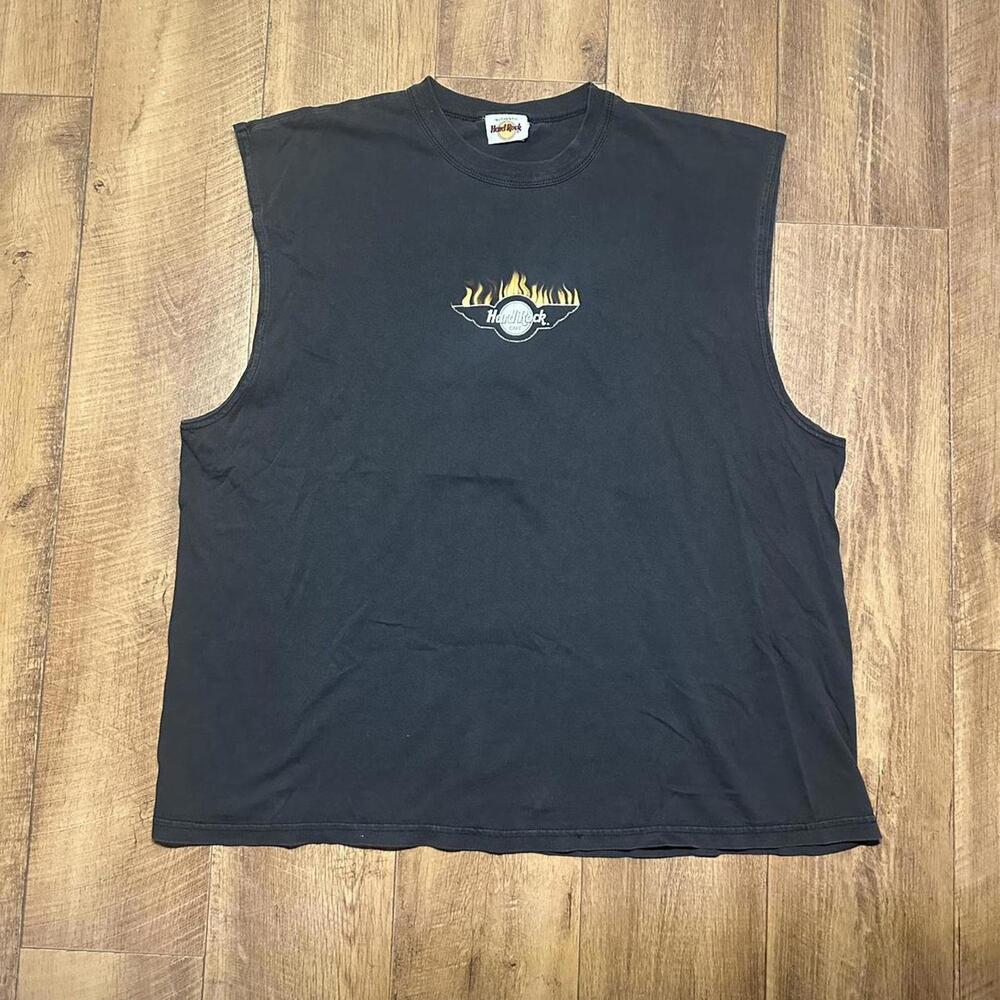 1999 myrtle beach bike week Hard Rock Cafe flame tank top XL